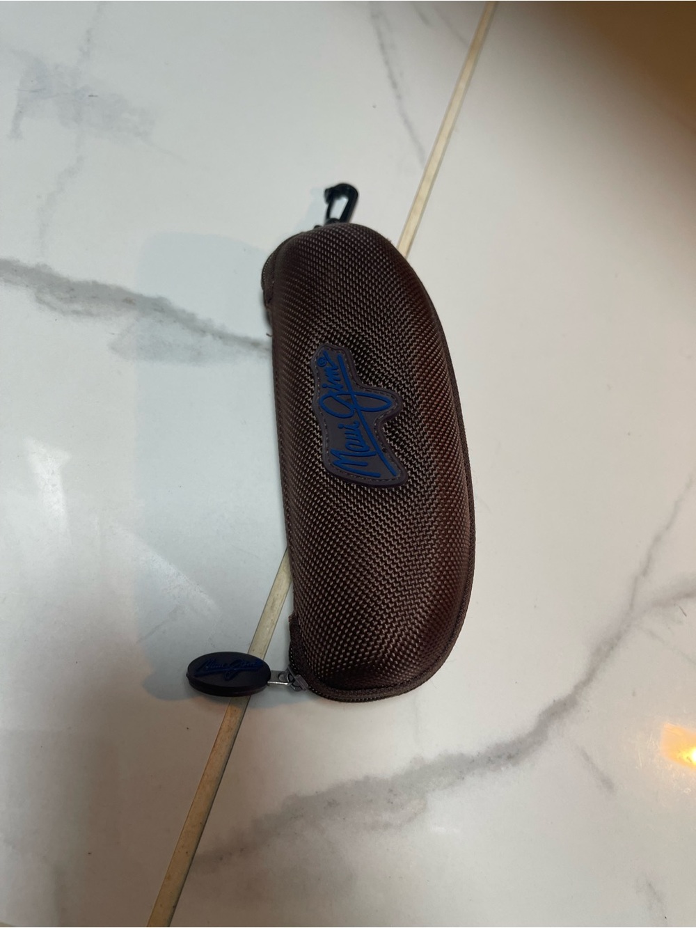 Maui Jim Brown Hard Shell Sunglasses Case with Blue Logo case only